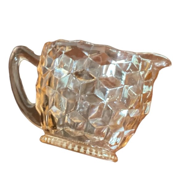 Jeanette Glass, Vintage, Pink Depression Glass, Cube Sugar Bowl and Creamer Set - Picture 3 of 5